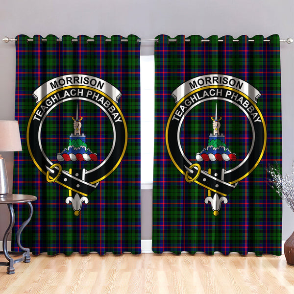 Morrison Modern Clan Badge Tartan Classic Window Curtain