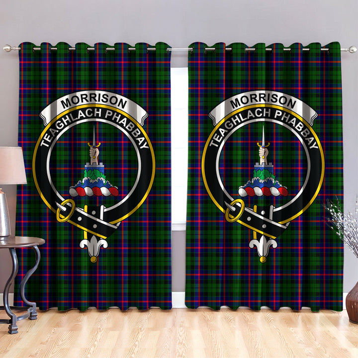 Morrison Modern Clan Badge Tartan Classic Window Curtain