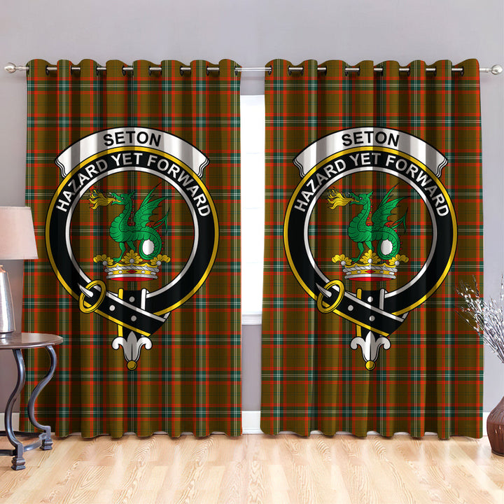 Seton Hunting Modern Clan Badge Tartan Classic Window Curtain