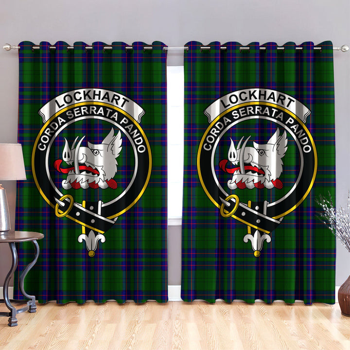 Lockhart Modern Clan Badge Tartan Classic Window Curtain