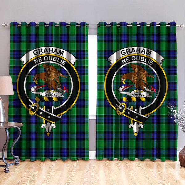 Graham of Menteith Modern Clan Badge Tartan Classic Window Curtain