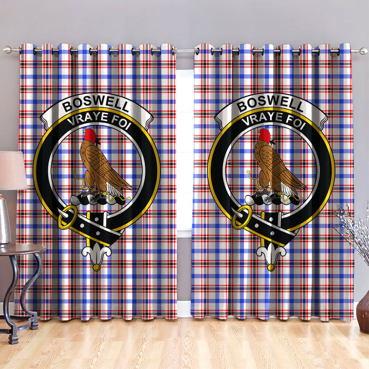 Boswell Modern Clan Badge Tartan Classic Window Curtain