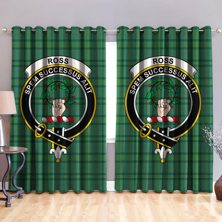 Ross Hunting Ancient Clan Badge Tartan Classic Window Curtain