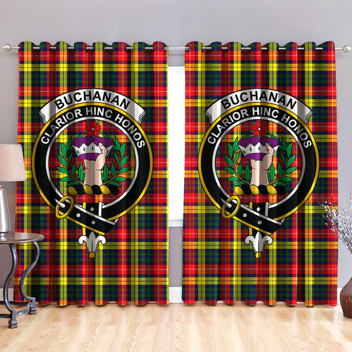 Buchanan Modern Clan Badge Tartan Classic Window Curtain