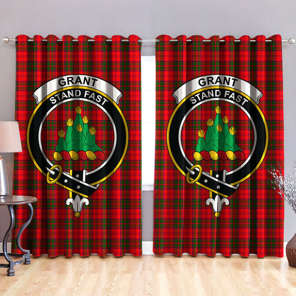 Grant Modern Clan Badge Tartan Classic Window Curtain