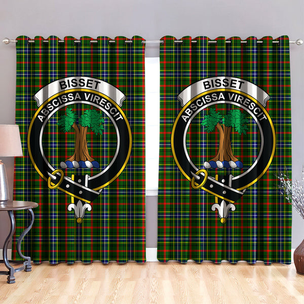 Bisset Clan Badge Tartan Classic Window Curtain