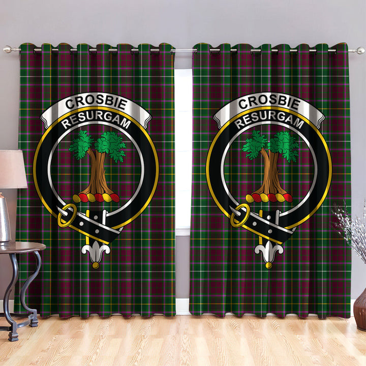 Crosbie Clan Badge Tartan Classic Window Curtain