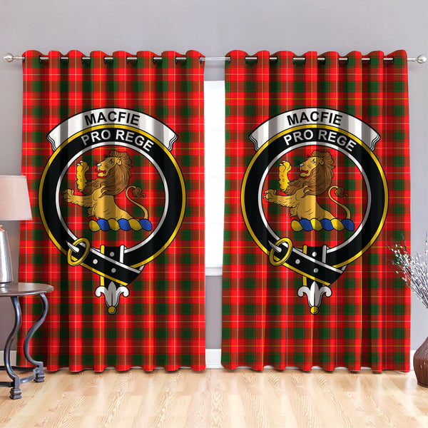 MacFie Clan Badge Tartan Classic Window Curtain