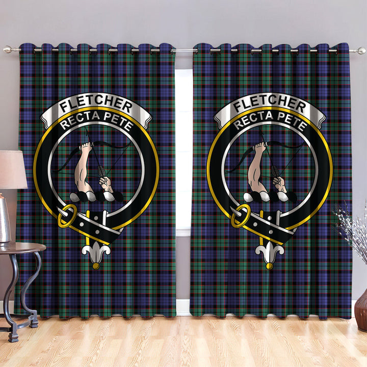 Fletcher Modern Clan Badge Tartan Classic Window Curtain