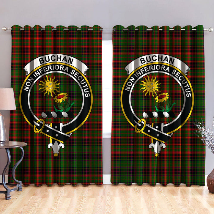 Buchan Modern Clan Badge Tartan Classic Window Curtain