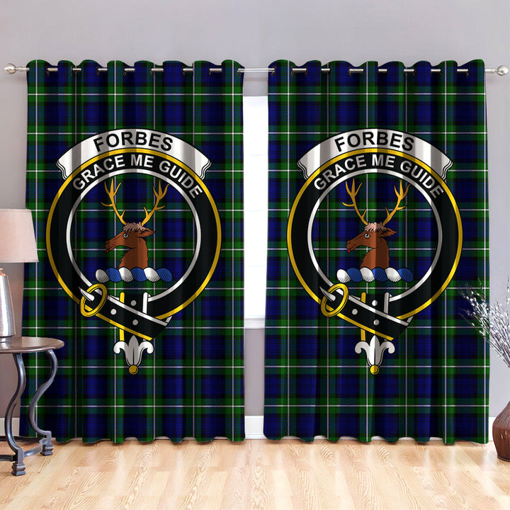 Forbes Modern Clan Badge Tartan Classic Window Curtain