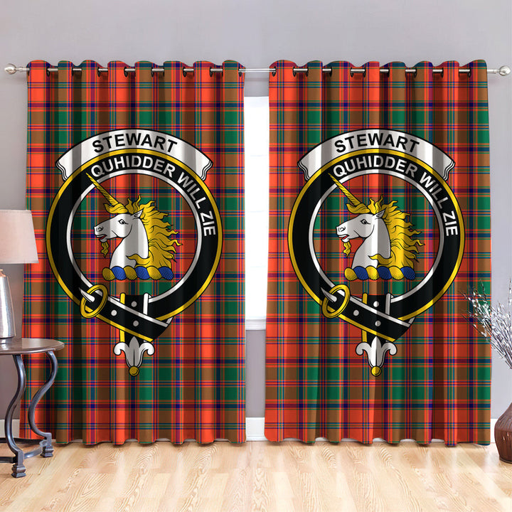 Stewart of Appin Ancient Clan Badge Tartan Classic Window Curtain