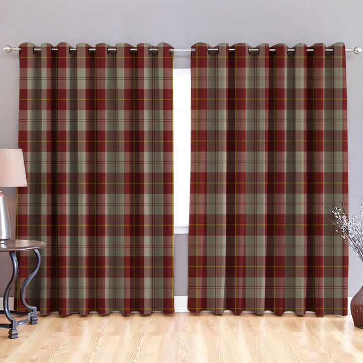 Cunningham Burgundy Dancers Tartan Classic Window Curtain