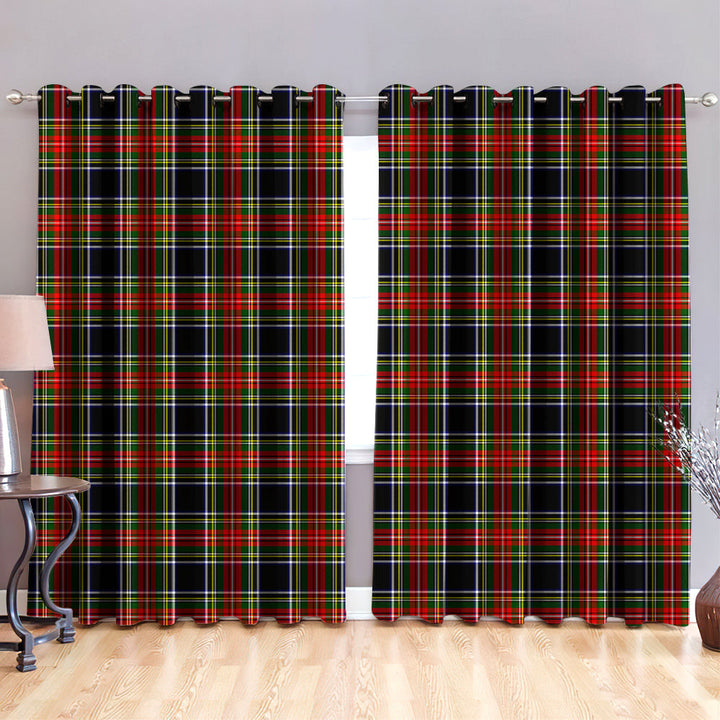 Stewart Black Tartan Classic Window Curtain