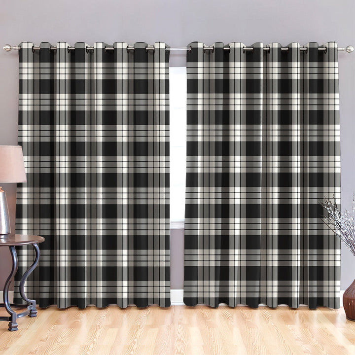 MacFarlane Black & White Ancient Tartan Classic Window Curtain