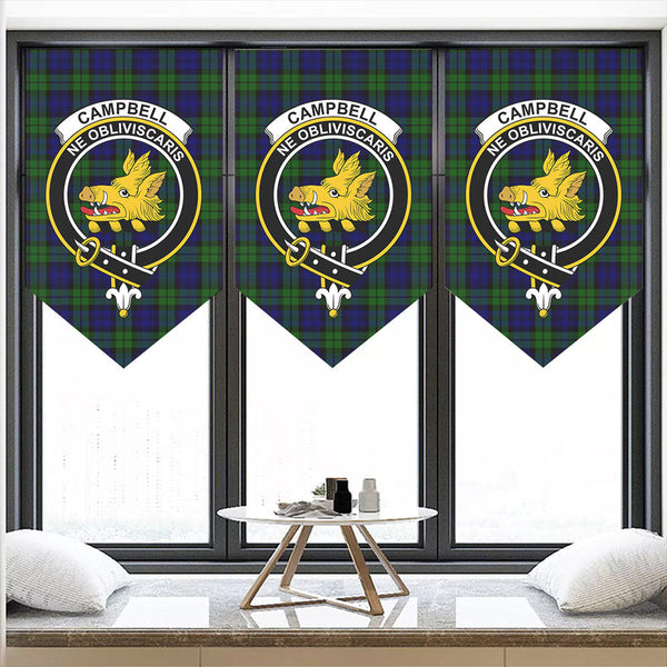 Campbell Modern Tartan Classic Crest Pennant