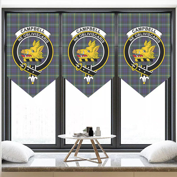 Campbell Argyll Modern Tartan Classic Crest Pennant