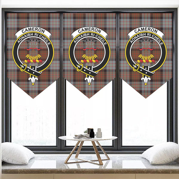 Cameron of Erracht Weathered Tartan Classic Crest Pennant