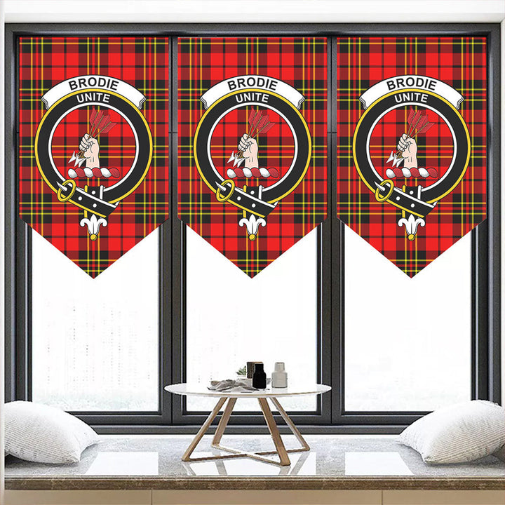 Brodie Modern Tartan Classic Crest Pennant