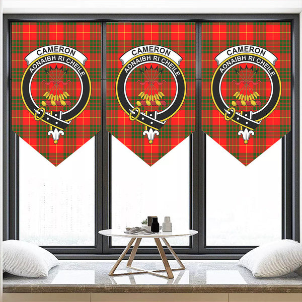 Cameron Modern Tartan Classic Crest Pennant