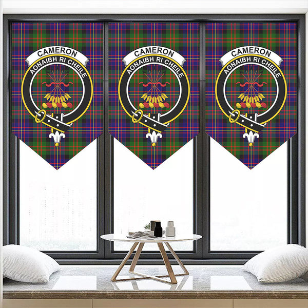 Cameron of Erracht Modern Tartan Classic Crest Pennant