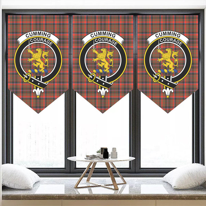 Cumming Hunting Weathered Tartan Classic Crest Pennant