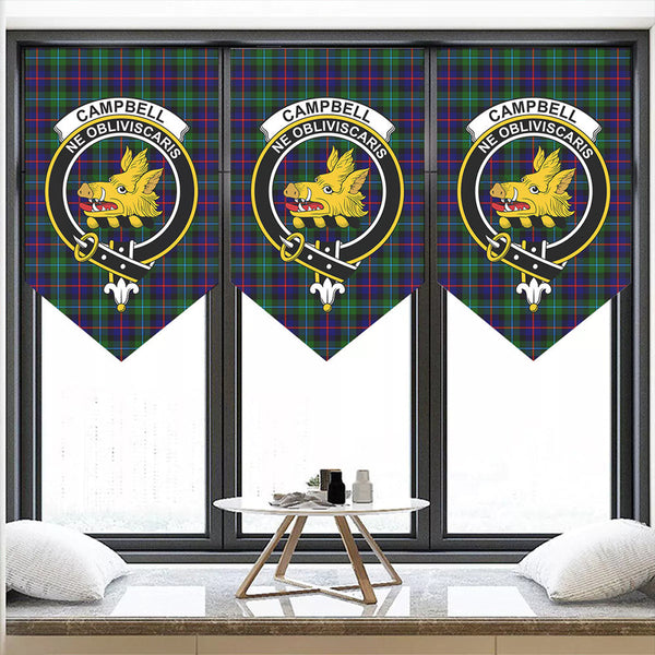 Campbell of Cawdor Modern Tartan Classic Crest Pennant