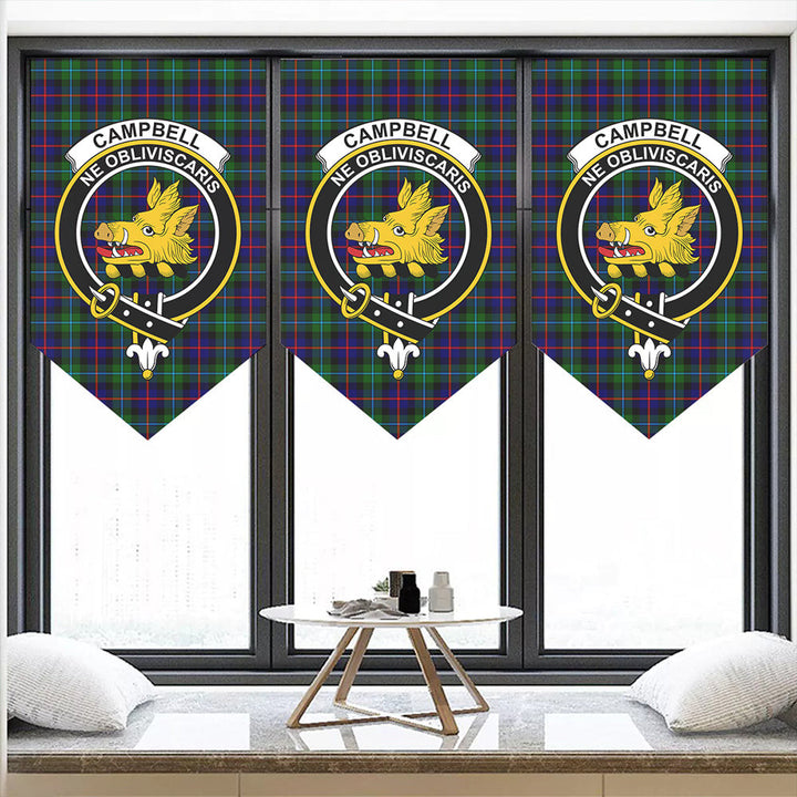 Campbell of Cawdor Modern Tartan Classic Crest Pennant