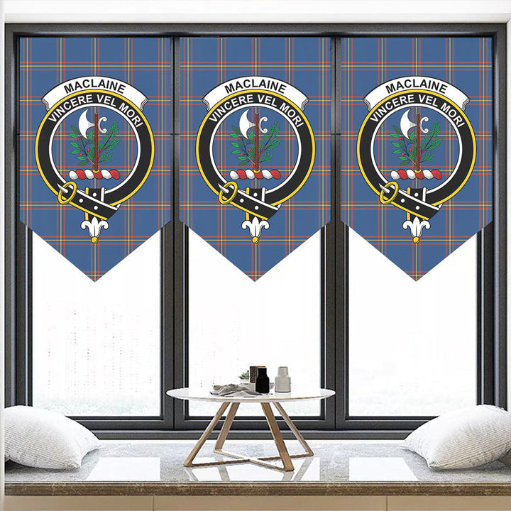 MacLaine of Loch Buie Hunting Ancient Tartan Classic Crest Pennant