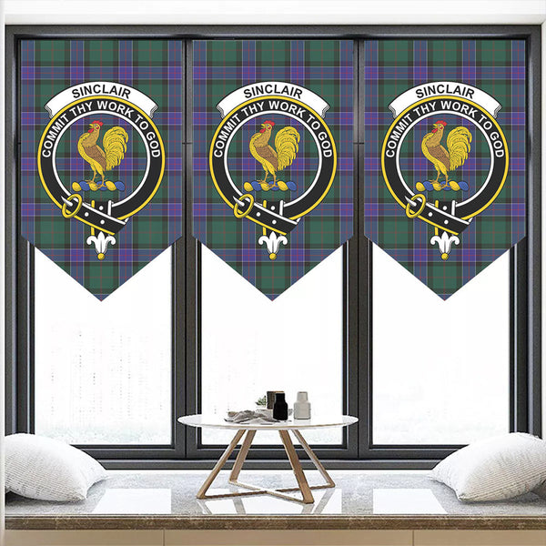 Sinclair Hunting Modern Tartan Classic Crest Pennant
