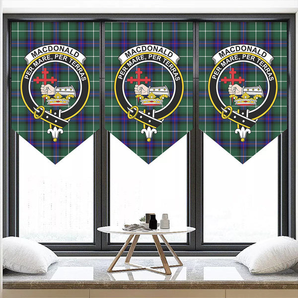 MacDonald of the Isles Hunting Modern Tartan Classic Crest Pennant