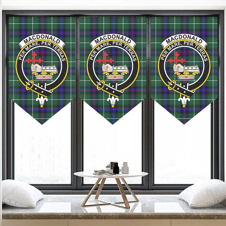 MacDonald of the Isles Hunting Modern Tartan Classic Crest Pennant