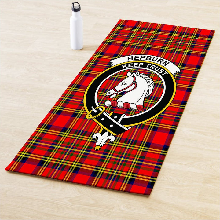 Hepburn Clan Crest Tartan Yoga Mat