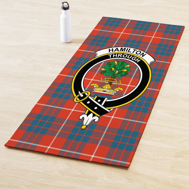 Hamilton Ancient Clan Crest Tartan Yoga Mat