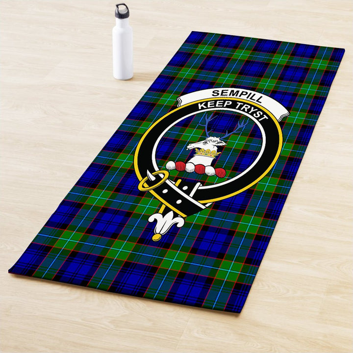 Sempill Modern Clan Crest Tartan Yoga Mat