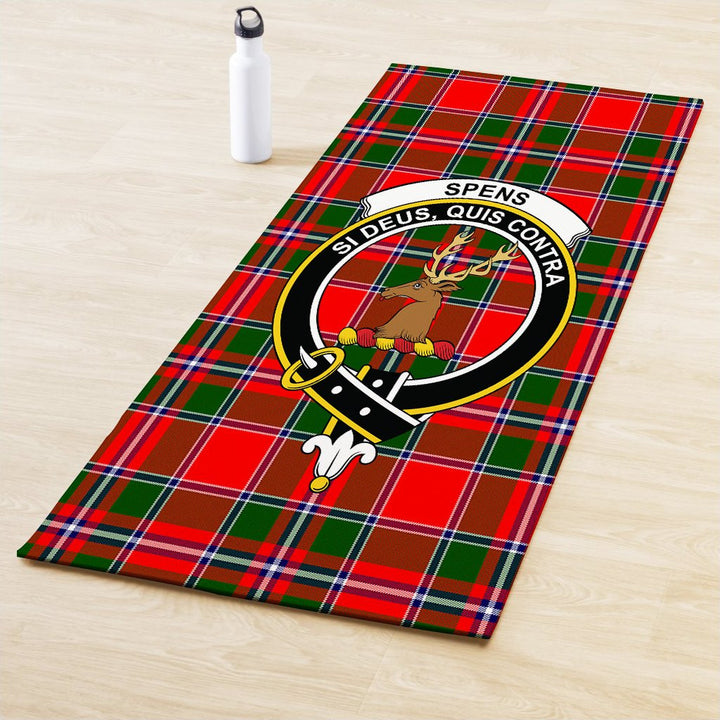 Spens Modern Clan Crest Tartan Yoga Mat