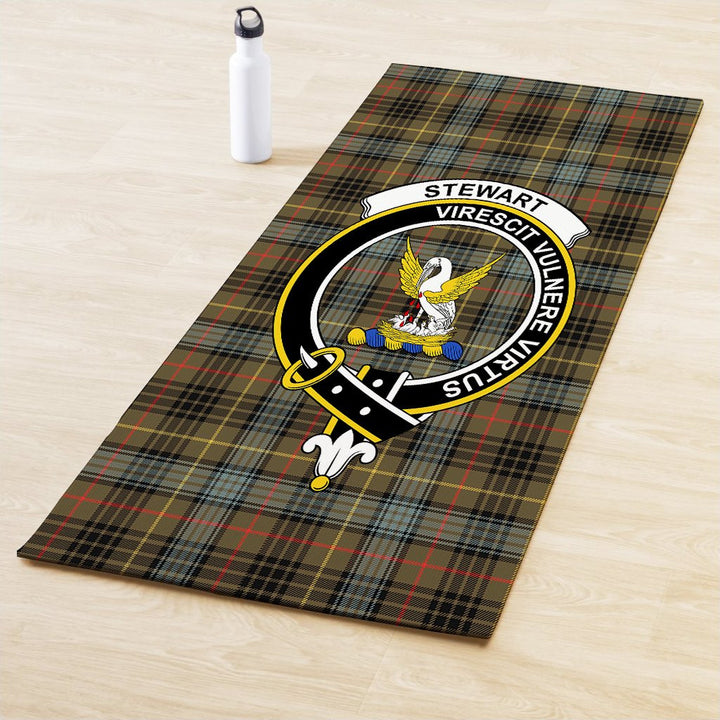Stewart Hunting Weathered Clan Crest Tartan Yoga Mat