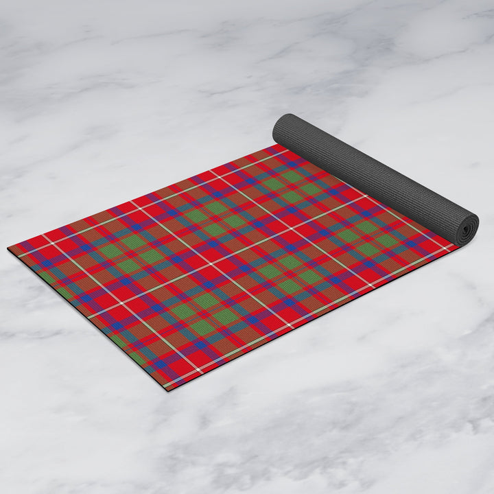 Shaw Red Modern Clan Tartan Yoga Mat
