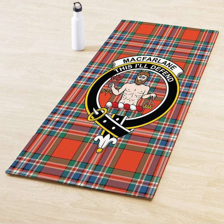 MacFarlane Ancient Clan Crest Tartan Yoga Mat