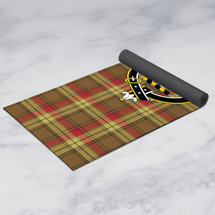 MacMillan Old Weathered Clan Crest Tartan Yoga Mat