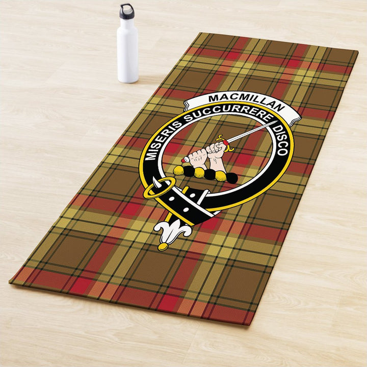 MacMillan Old Weathered Clan Crest Tartan Yoga Mat