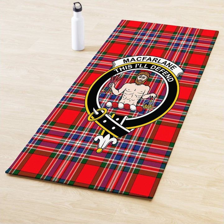 MacFarlane Modern Clan Crest Tartan Yoga Mat