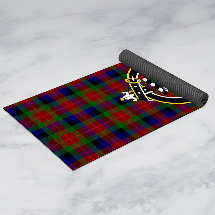 Tennant Clan Crest Tartan Yoga Mat