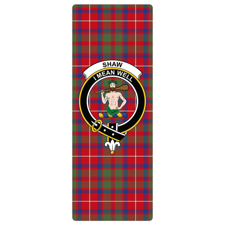 Shaw Red Modern Clan Badge Tartan Classic Yoga Mat