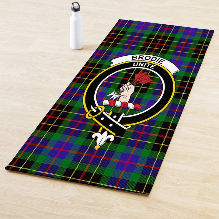 Brodie Hunting Modern Clan Crest Tartan Yoga Mat