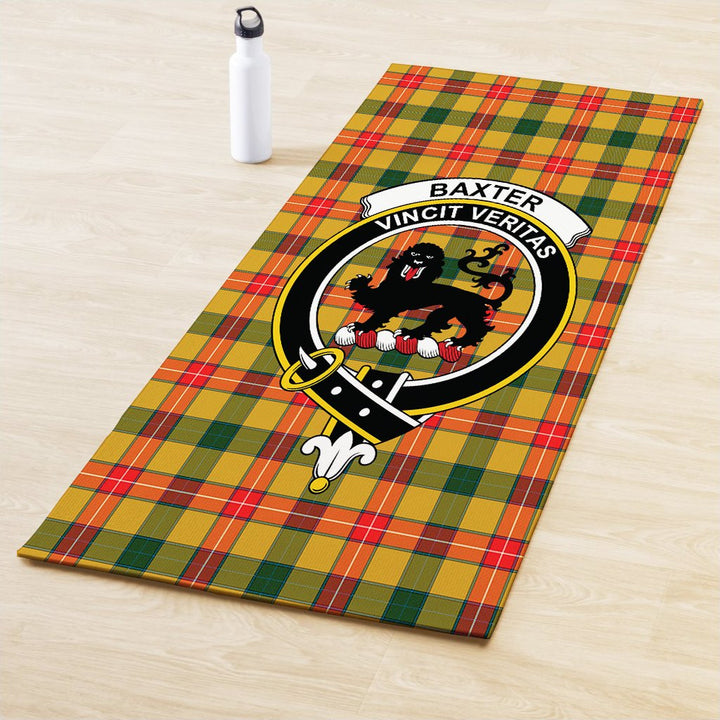 Baxter Clan Crest Tartan Yoga Mat