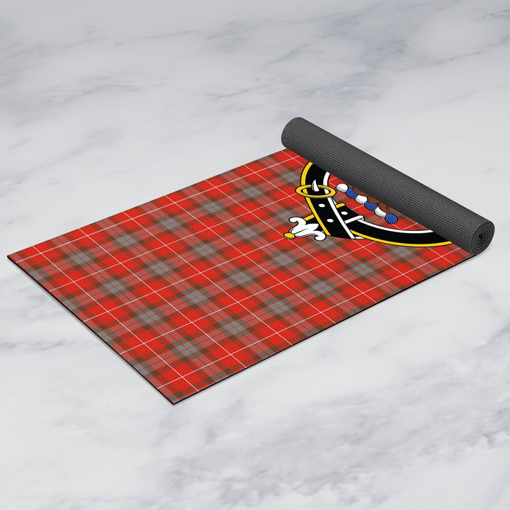Fraser Weathered Clan Crest Tartan Yoga Mat
