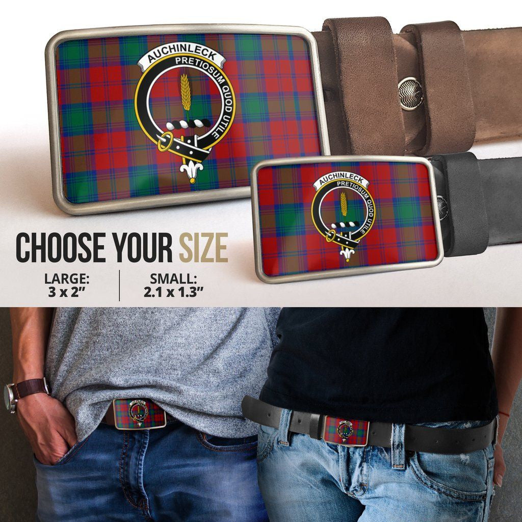 Auchinleck Clan Badge Classic Tartan Belt Buckle