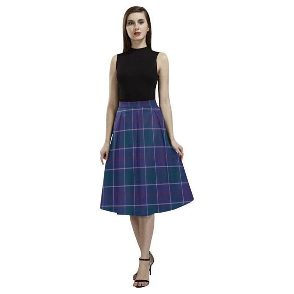 Navy Us Edzell Tartan Classic Aoede Crepe Skirt