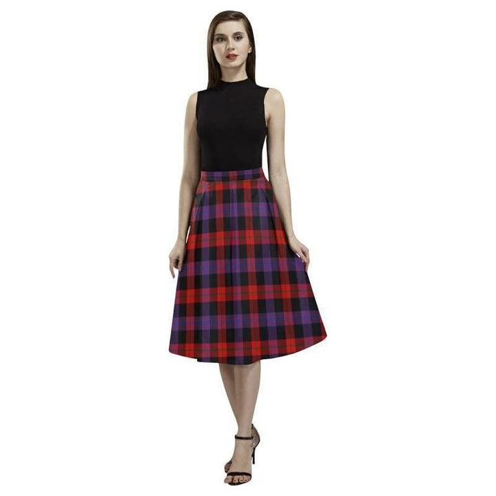 Brown Modern Tartan Classic Aoede Crepe Skirt